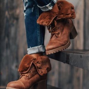 Brown Fur Lined Booties